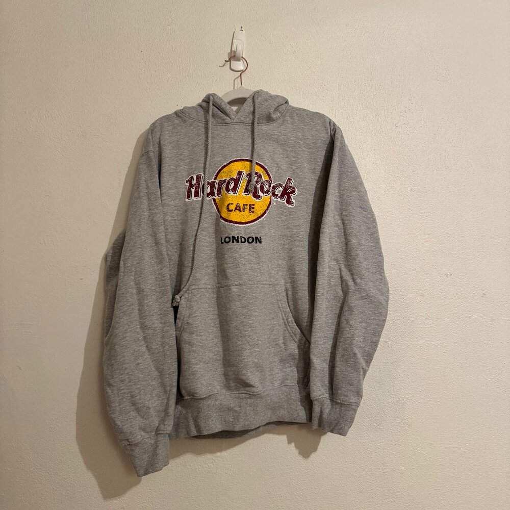 Hard Rock Cafe London Grey Hoodie – Fits M